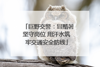 巨野交警：冒酷暑坚守岗位 用汗水筑牢交通安全防线