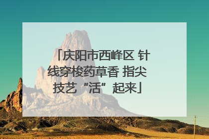 庆阳市西峰区 针线穿梭药草香 指尖技艺“活”起来