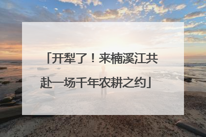 开犁了！来楠溪江共赴一场千年农耕之约