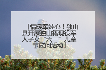 情暖军娃心！独山县开展独山籍现役军人子女“六一”儿童节慰问活动