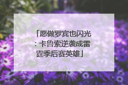 愿做罗宾也闪光：卡鲁索逆袭成雷霆季后赛英雄