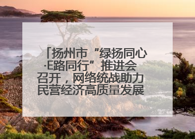 扬州市“绿扬同心·E路同行”推进会召开，网络统战助力民营经济高质量发展行动启动