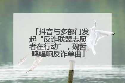 抖音与多部门发起“反诈联盟志愿者在行动”，魏哲鸣唱响反诈单曲