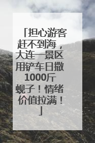 担心游客赶不到海，大连一景区用铲车日撒1000斤蚬子！情绪价值拉满！