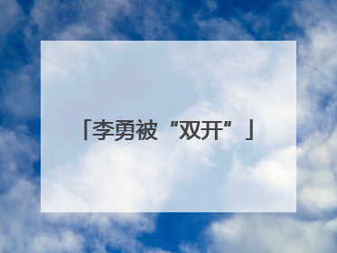 李勇被“双开”