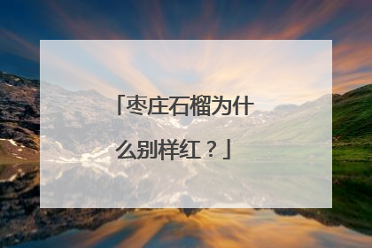 枣庄石榴为什么别样红？