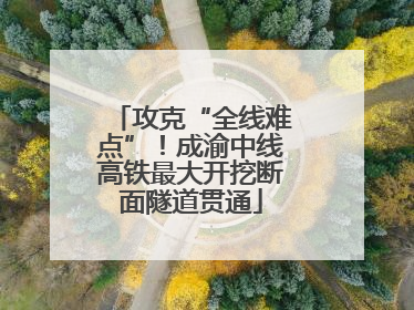 攻克“全线难点”！成渝中线高铁最大开挖断面隧道贯通