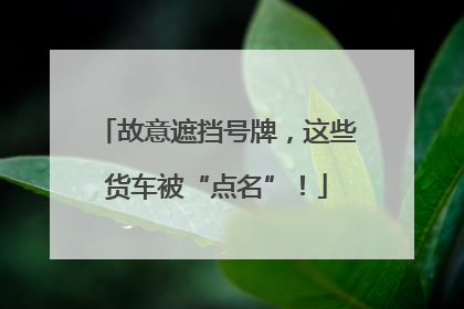 故意遮挡号牌，这些货车被“点名”！