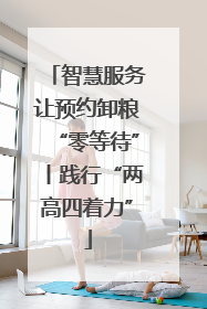 智慧服务让预约卸粮“零等待”丨践行“两高四着力”