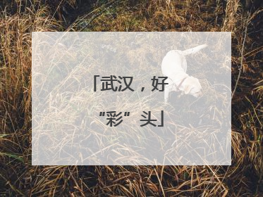 武汉，好“彩”头