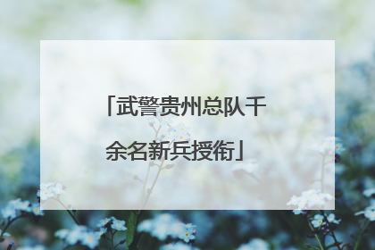 武警贵州总队千余名新兵授衔