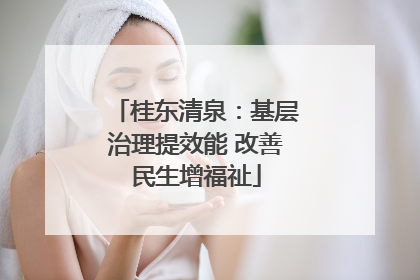 桂东清泉：基层治理提效能 改善民生增福祉