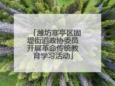潍坊寒亭区固堤街道政协委员开展革命传统教育学习活动