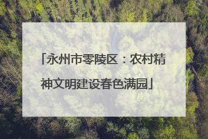 永州市零陵区：农村精神文明建设春色满园