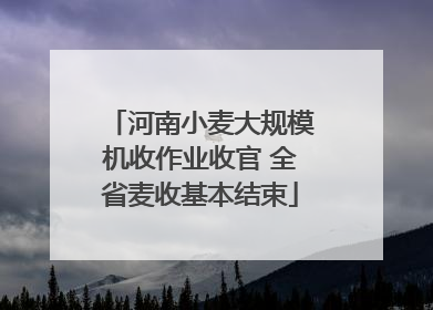 河南小麦大规模机收作业收官 全省麦收基本结束