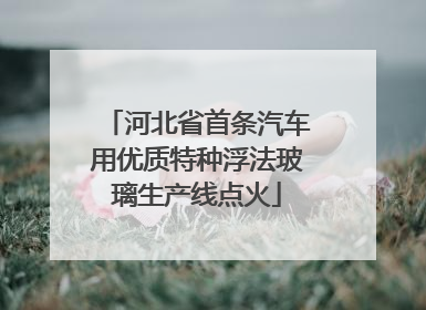 河北省首条汽车用优质特种浮法玻璃生产线点火