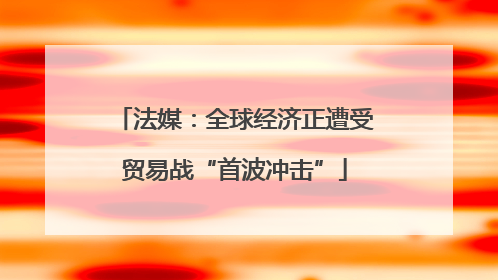 法媒：全球经济正遭受贸易战“首波冲击”