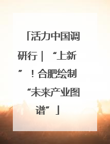 活力中国调研行｜“上新”！合肥绘制“未来产业图谱”