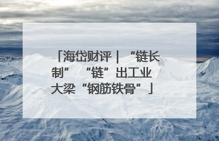 海岱财评｜“链长制” “链”出工业大梁“钢筋铁骨”