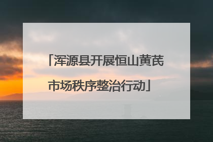 浑源县开展恒山黄芪市场秩序整治行动