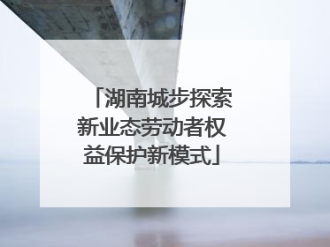 湖南城步探索新业态劳动者权益保护新模式