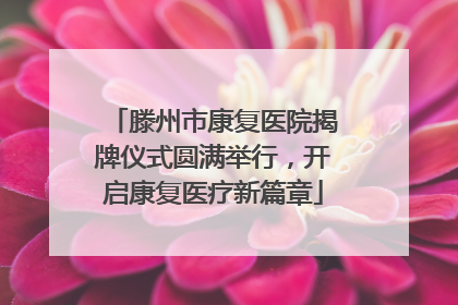 滕州市康复医院揭牌仪式圆满举行，开启康复医疗新篇章
