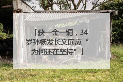 获一金一铜，34岁孙杨发长文回应“为何还在坚持”