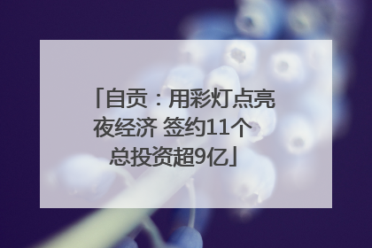 自贡：用彩灯点亮夜经济 签约11个总投资超9亿
