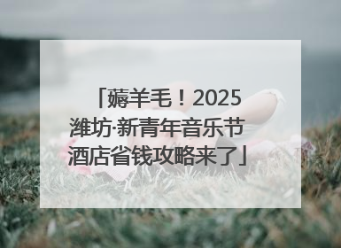 薅羊毛！2025潍坊·新青年音乐节酒店省钱攻略来了