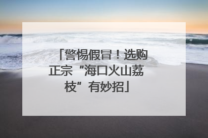 警惕假冒！选购正宗“海口火山荔枝”有妙招