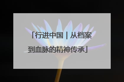 行进中国｜从档案到血脉的精神传承