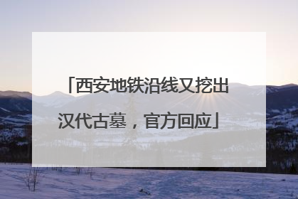 西安地铁沿线又挖出汉代古墓，官方回应