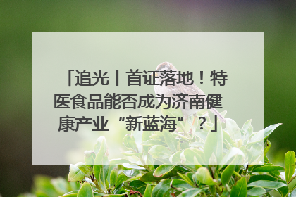 追光丨首证落地！特医食品能否成为济南健康产业“新蓝海”？