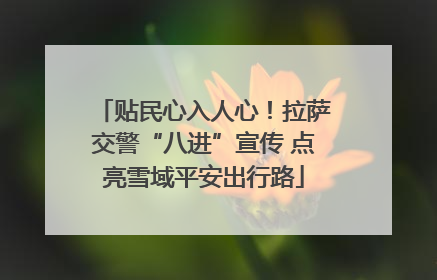 贴民心入人心！拉萨交警“八进”宣传 点亮雪域平安出行路