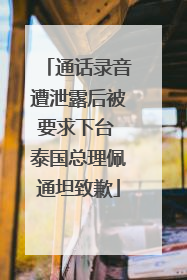 通话录音遭泄露后被要求下台 泰国总理佩通坦致歉