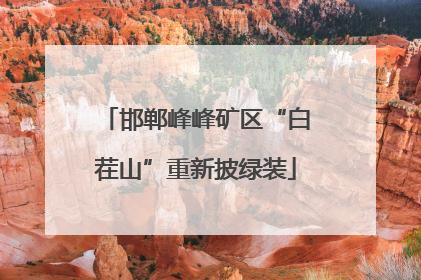 邯郸峰峰矿区“白茬山”重新披绿装