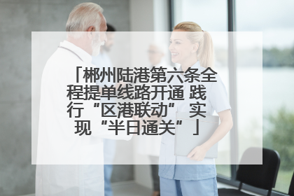 郴州陆港第六条全程提单线路开通 践行“区港联动” 实现“半日通关”