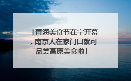 青海美食节在宁开幕，南京人在家门口就可品尝高原美食啦