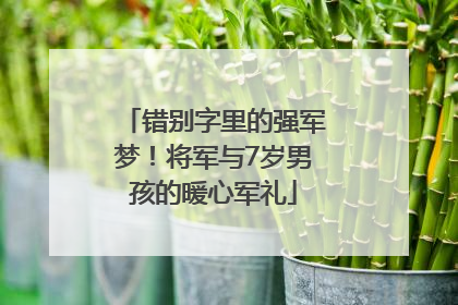 错别字里的强军梦！将军与7岁男孩的暖心军礼