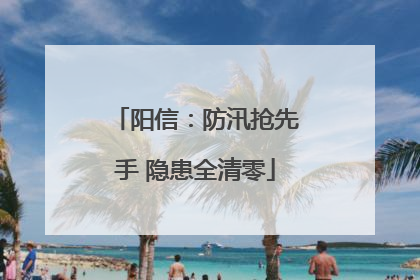 阳信：防汛抢先手 隐患全清零