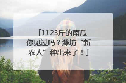 1123斤的南瓜你见过吗？潍坊“新农人”种出来了！