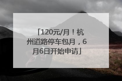 120元/月！杭州道路停车包月，6月6日开始申请