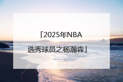 2025年NBA选秀球员之杨瀚森
