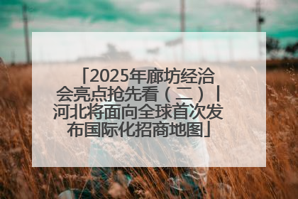 2025年廊坊经洽会亮点抢先看（二）丨河北将面向全球首次发布国际化招商地图