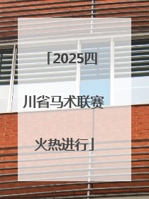 2025四川省马术联赛火热进行