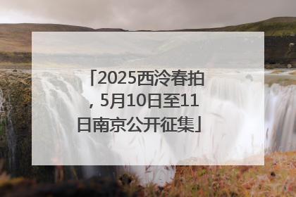 2025西泠春拍，5月10日至11日南京公开征集