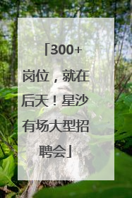 300+岗位，就在后天！星沙有场大型招聘会