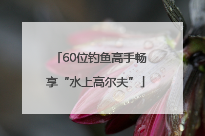 60位钓鱼高手畅享“水上高尔夫”